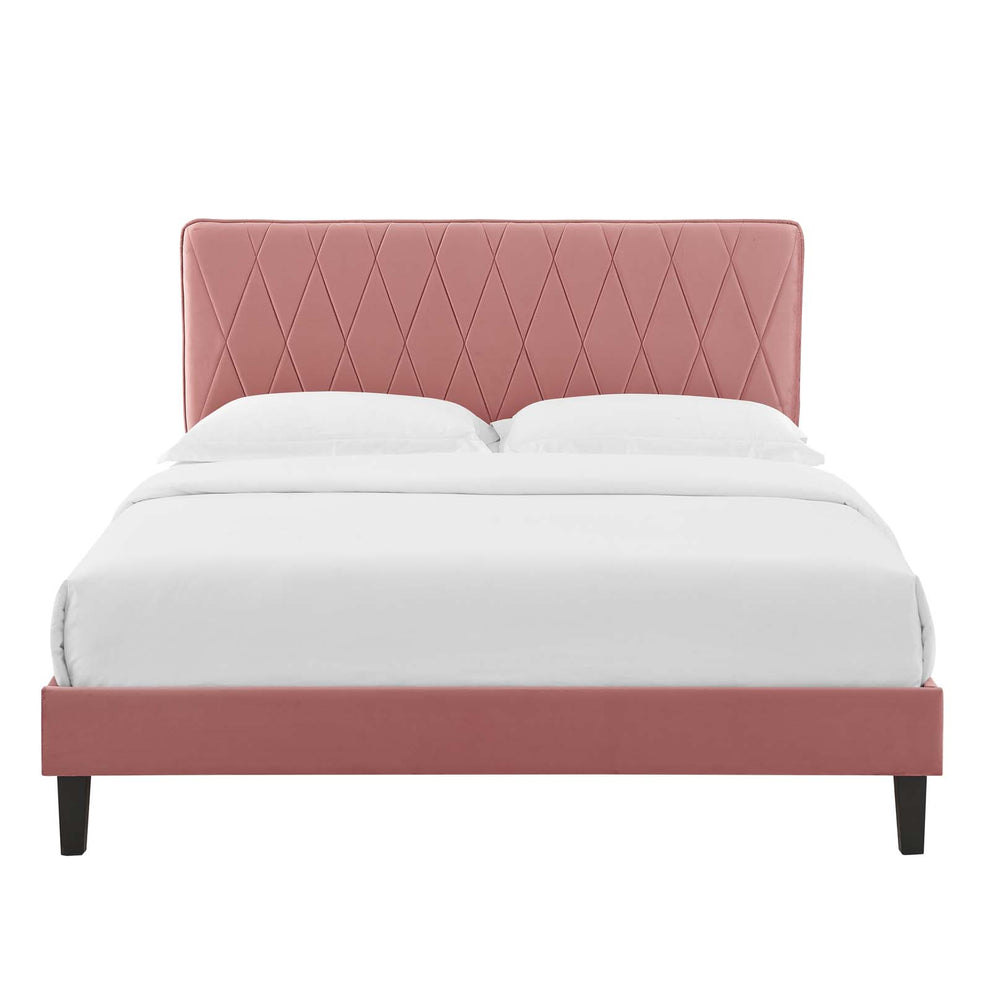 Modway Phillipa Performance Velvet Queen Platform Bed - MOD-6708 | Beds | Modishstore - 14