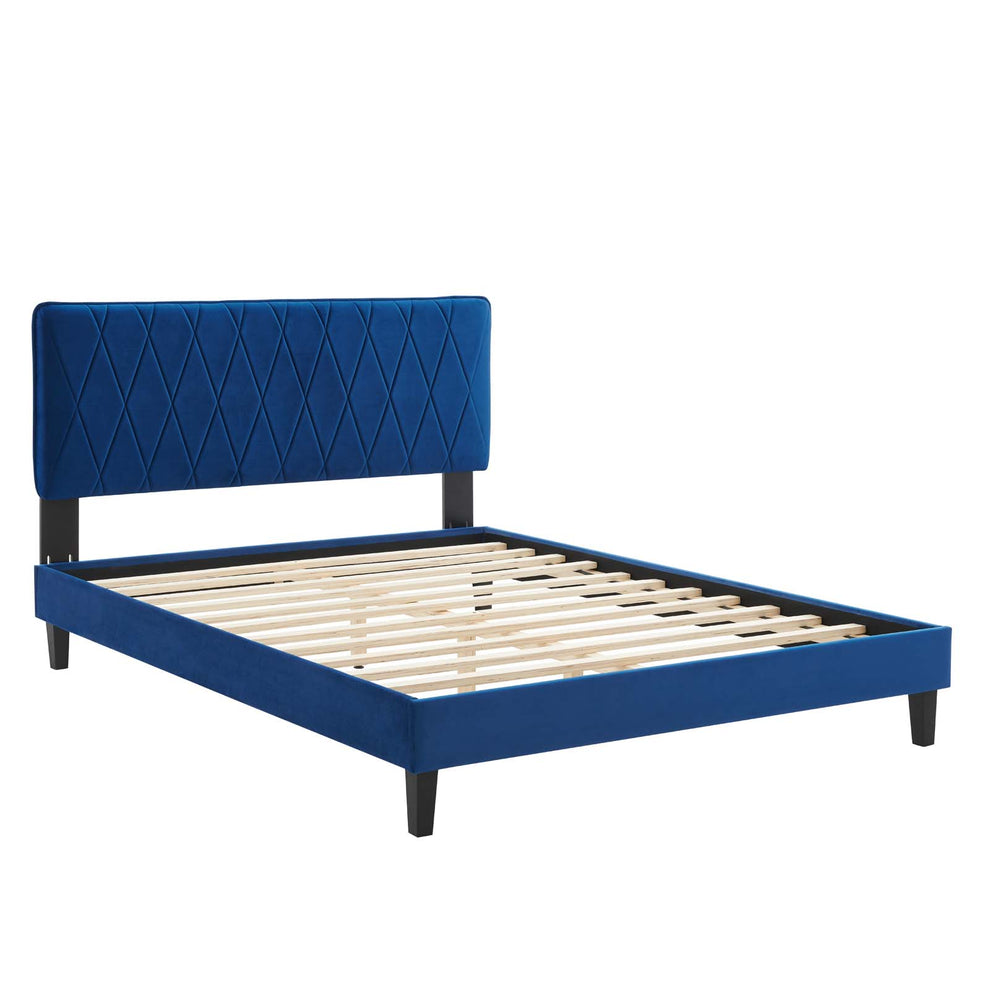 Modway Phillipa Performance Velvet Queen Platform Bed - MOD-6708 | Beds | Modishstore - 31