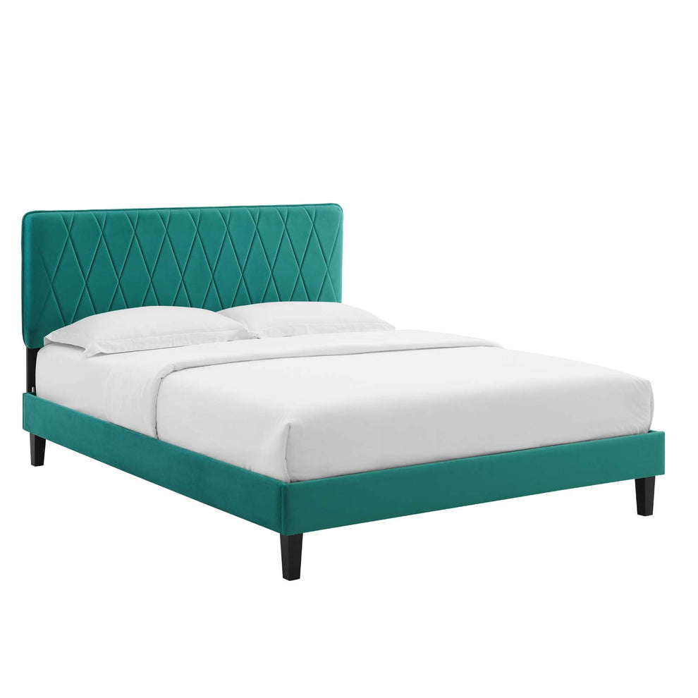 Modway Phillipa Performance Velvet Queen Platform Bed - MOD-6708 | Beds | Modishstore - 44