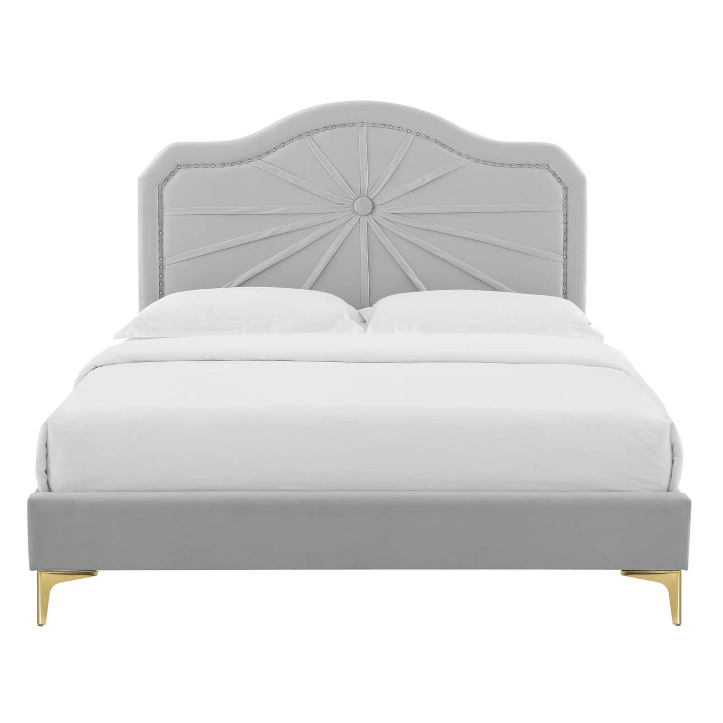 Modway Portia Performance Velvet Queen Platform Bed | Beds | Modishstore-20