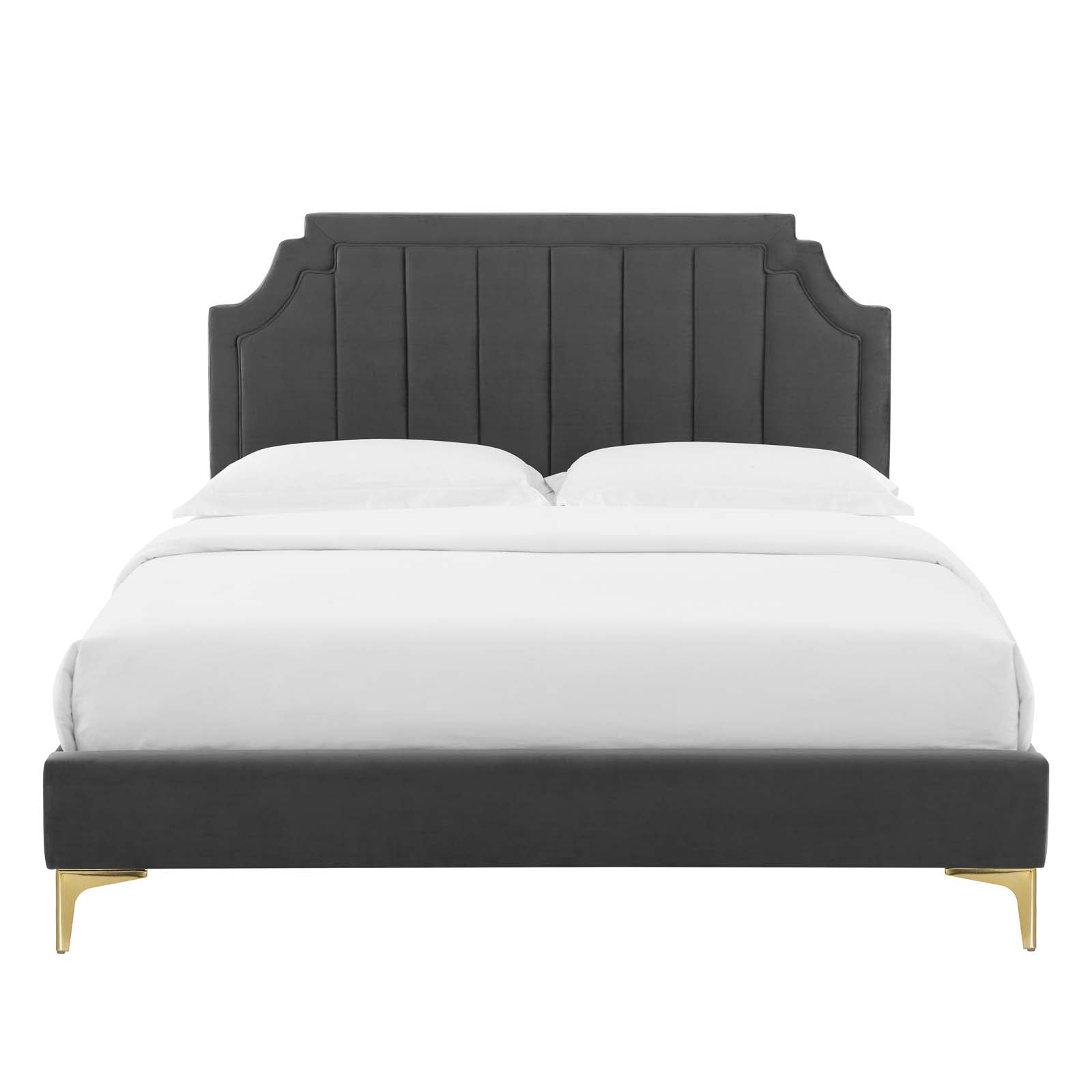Modway Sienna Performance Velvet Queen Platform Bed - MOD-6712 | Beds | Modishstore - 6