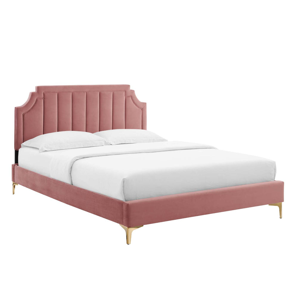 Modway Sienna Performance Velvet Queen Platform Bed - MOD-6712 | Beds | Modishstore - 9