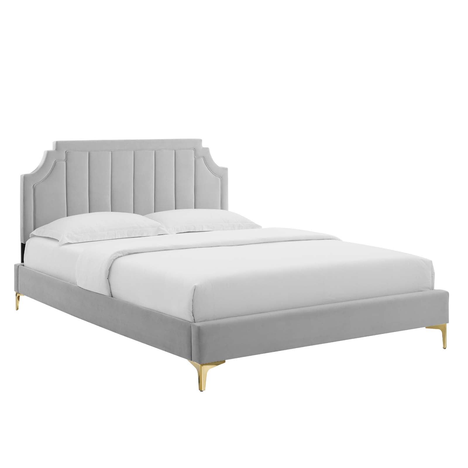 Modway Sienna Performance Velvet Queen Platform Bed | Beds | Modishstore-16