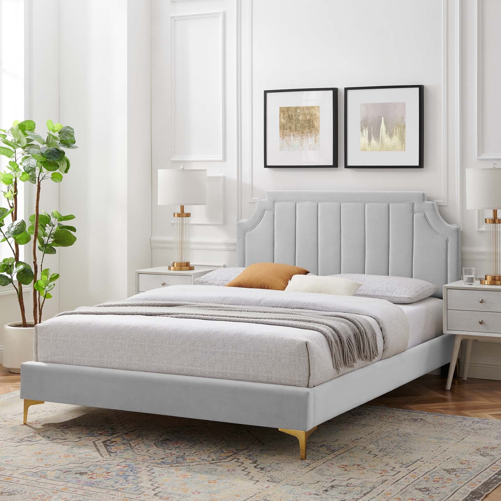 Modway Sienna Performance Velvet Queen Platform Bed - MOD-6712 | Beds | Modishstore - 62