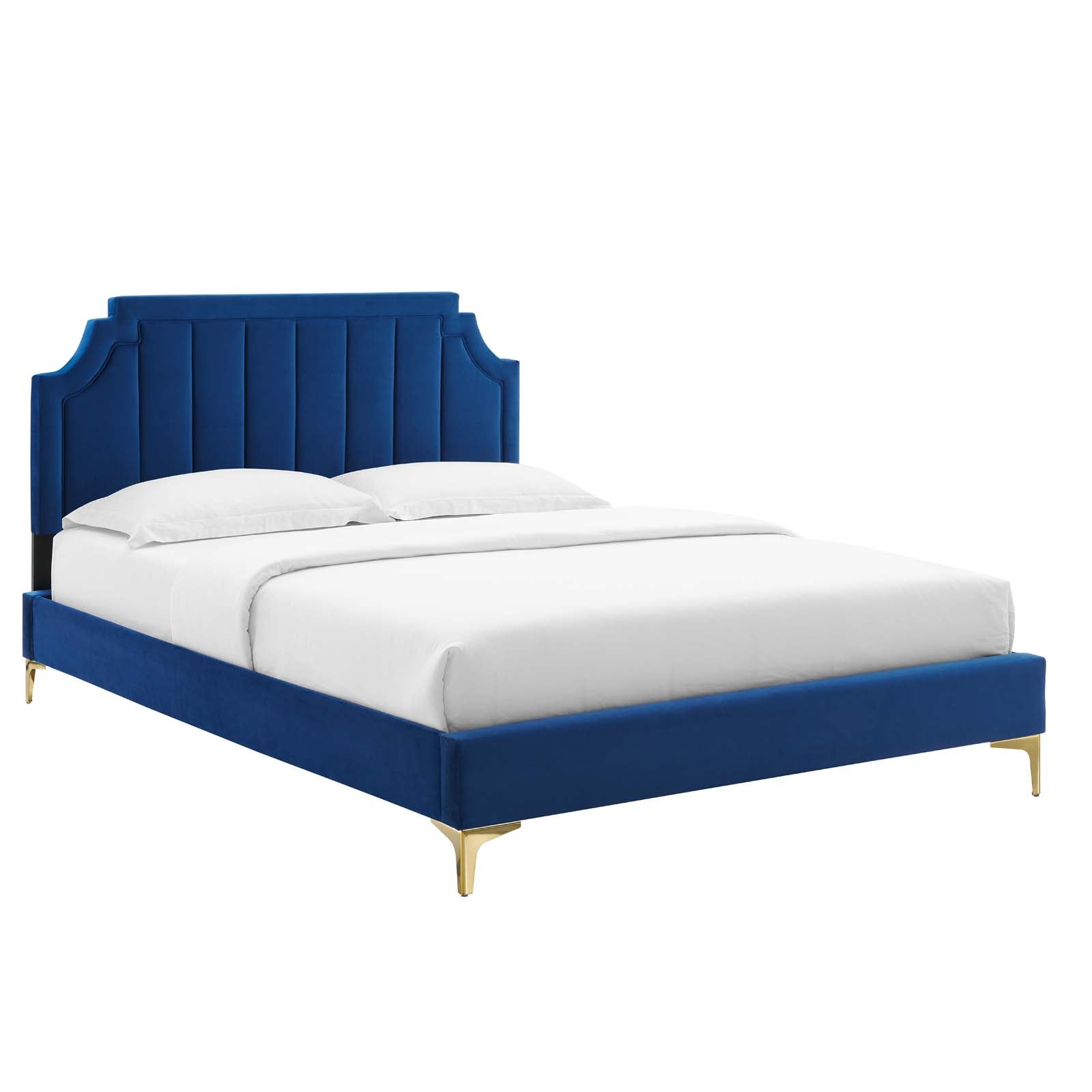 Modway Sienna Performance Velvet Queen Platform Bed | Beds | Modishstore-30
