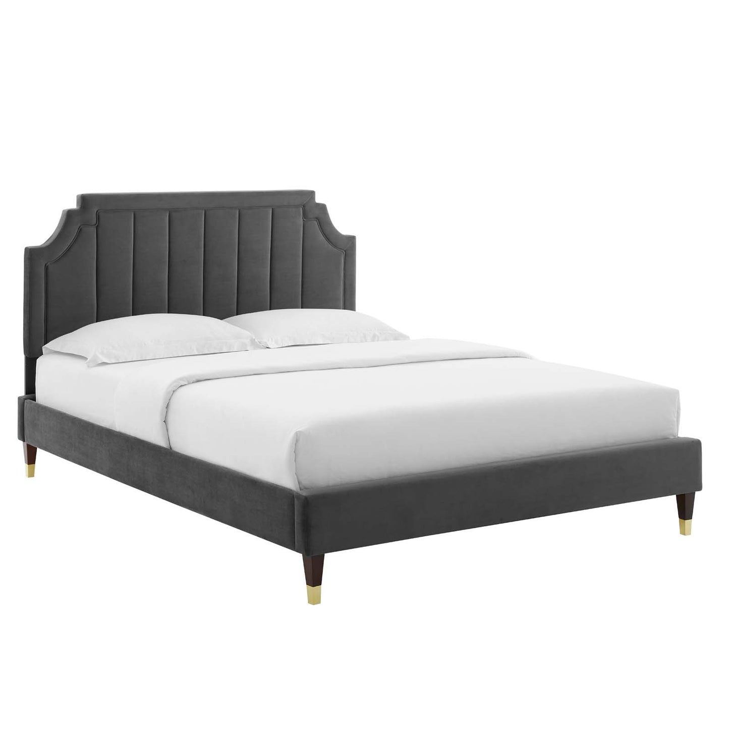 Modway Sienna Performance Velvet Queen Platform Bed - MOD-6713 | Beds | Modishstore - 2