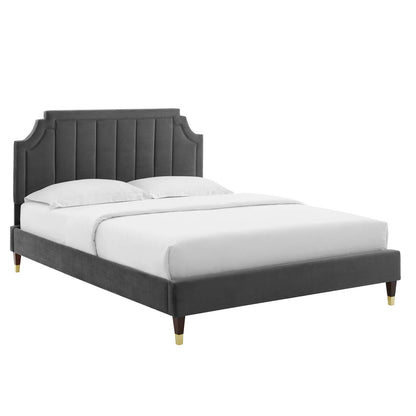 Modway Sienna Performance Velvet Queen Platform Bed - MOD-6713 | Beds | Modishstore - 2
