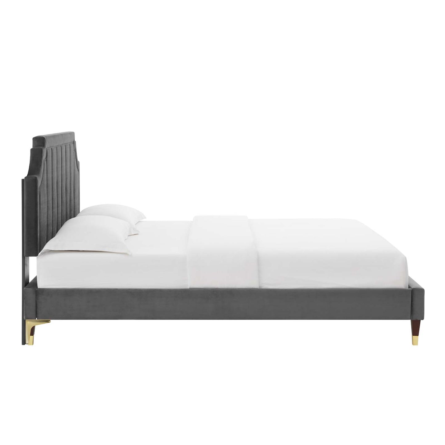 Modway Sienna Performance Velvet Queen Platform Bed | Beds | Modishstore-5