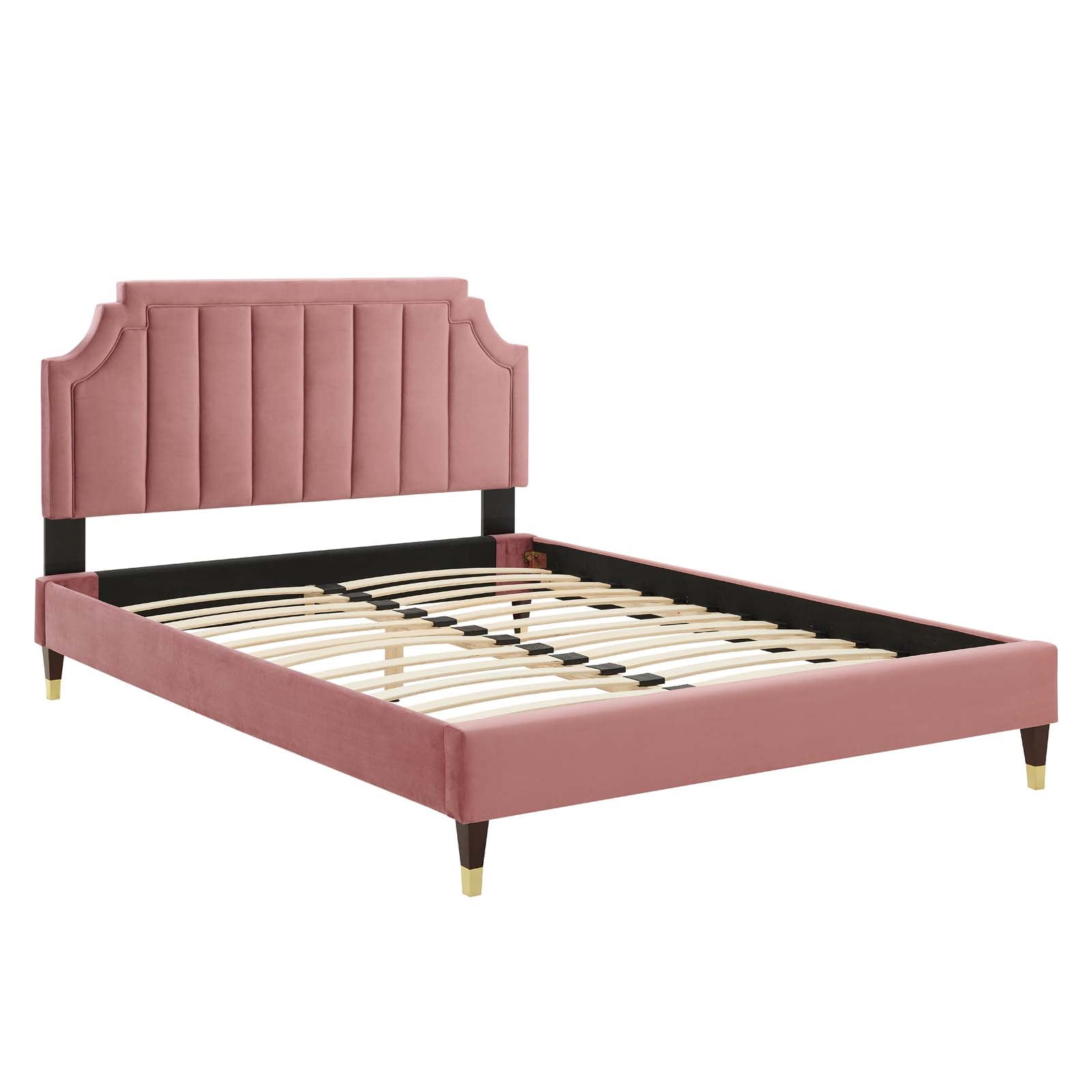 Modway Sienna Performance Velvet Queen Platform Bed | Beds | Modishstore-10