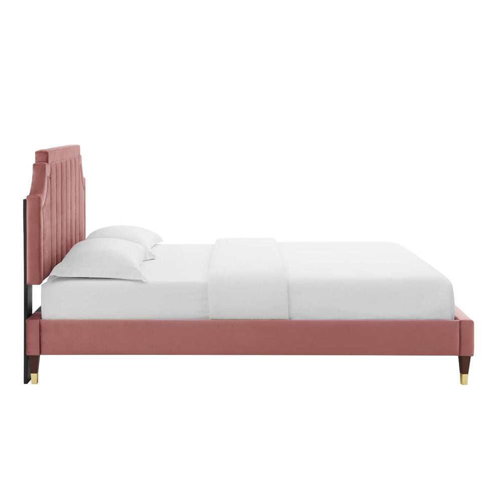 Modway Sienna Performance Velvet Queen Platform Bed - MOD-6713 | Beds | Modishstore - 12