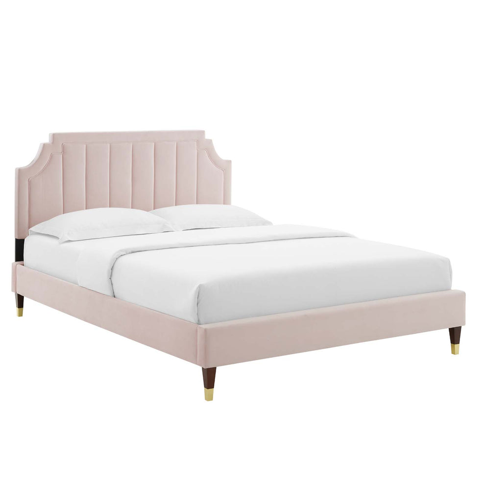 Modway Sienna Performance Velvet Queen Platform Bed - MOD-6713 | Beds | Modishstore - 37