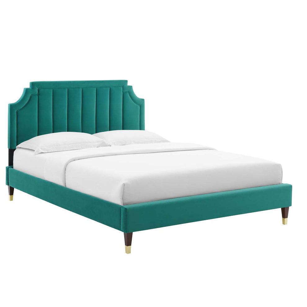Modway Sienna Performance Velvet Queen Platform Bed - MOD-6713 | Beds | Modishstore - 44