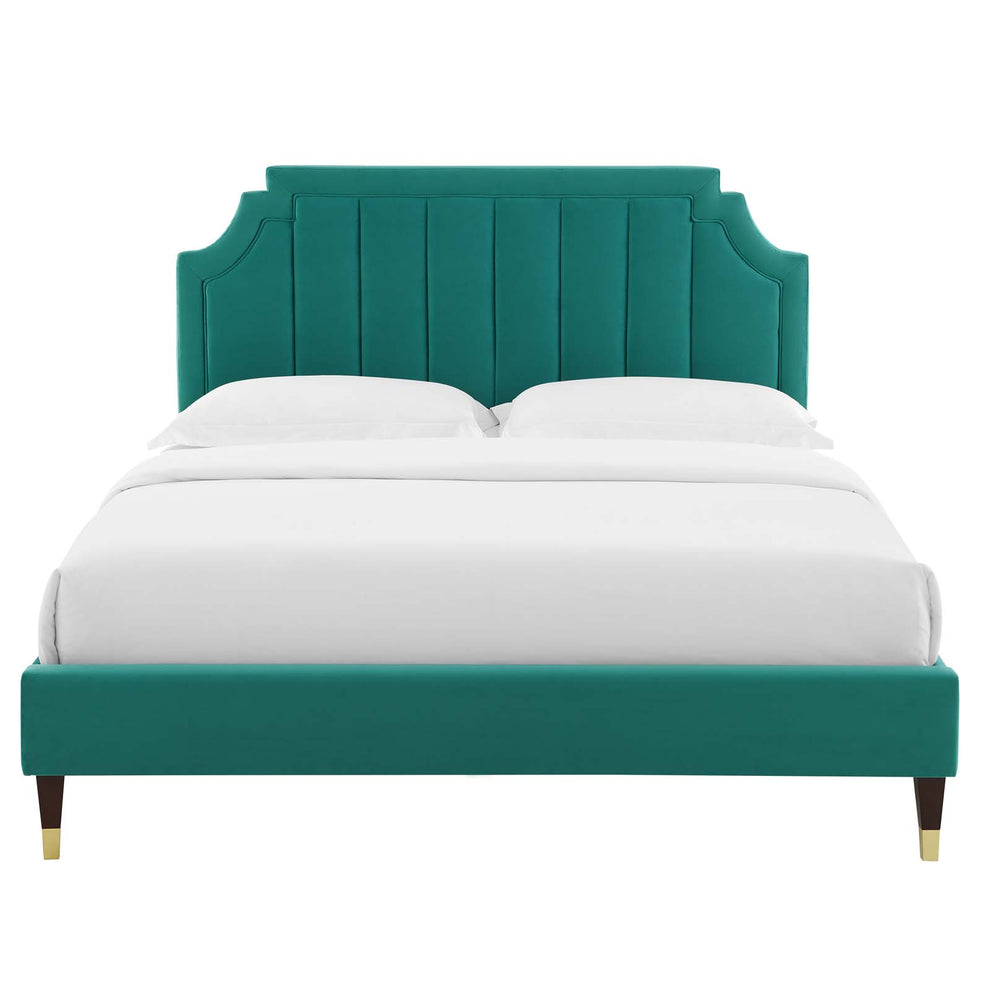 Modway Sienna Performance Velvet Queen Platform Bed - MOD-6713 | Beds | Modishstore - 48