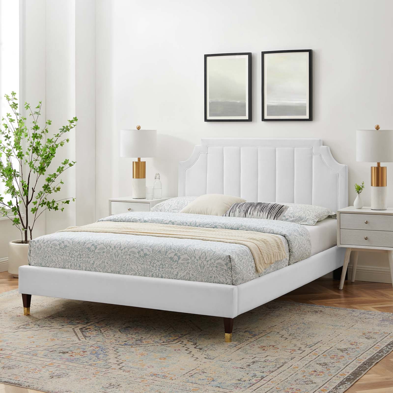 Modway Sienna Performance Velvet Queen Platform Bed - MOD-6713 | Beds | Modishstore - 58
