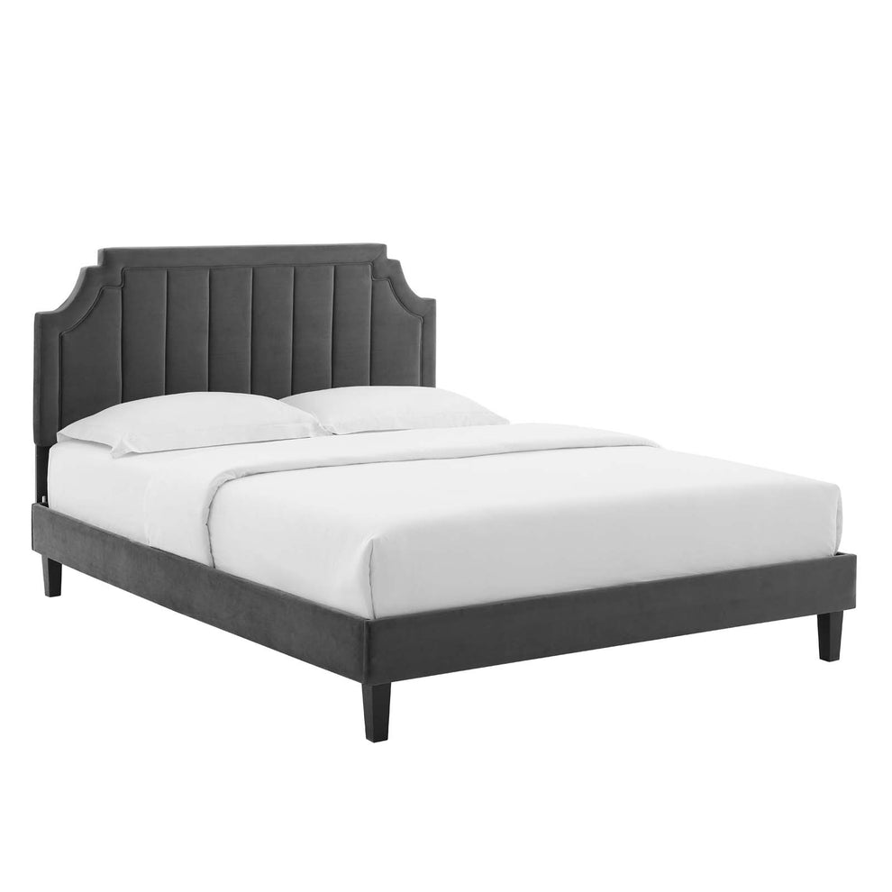 Modway Sienna Performance Velvet Queen Platform Bed - MOD-6714 | Beds | Modishstore - 2