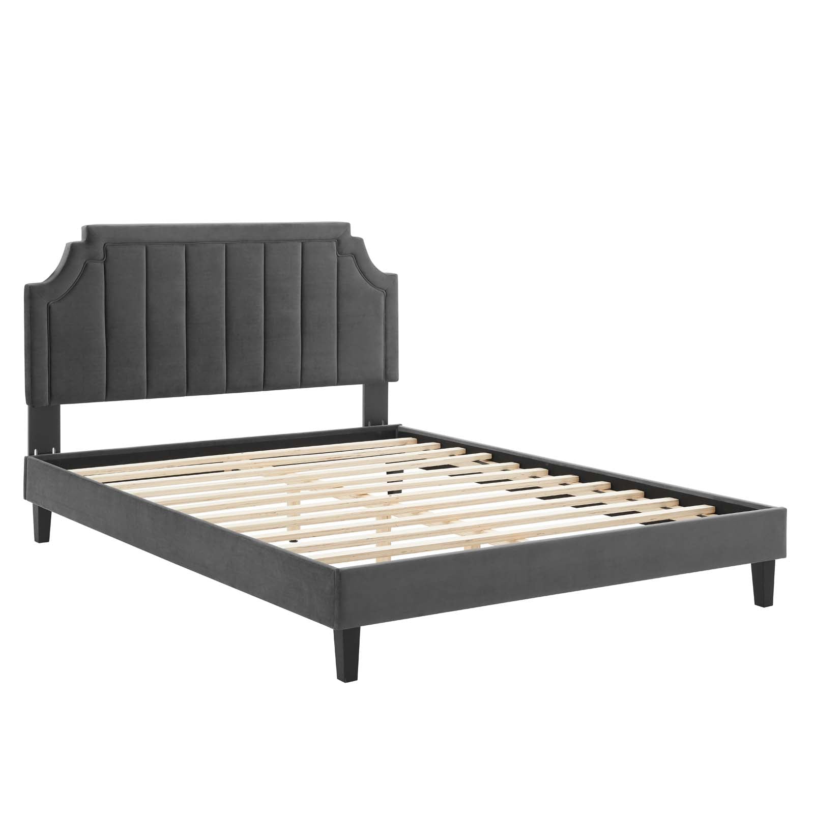 Modway Sienna Performance Velvet Queen Platform Bed - MOD-6714 | Beds | Modishstore - 3