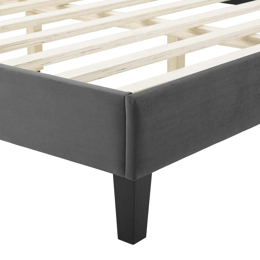 Modway Sienna Performance Velvet Queen Platform Bed - MOD-6714 | Beds | Modishstore - 4