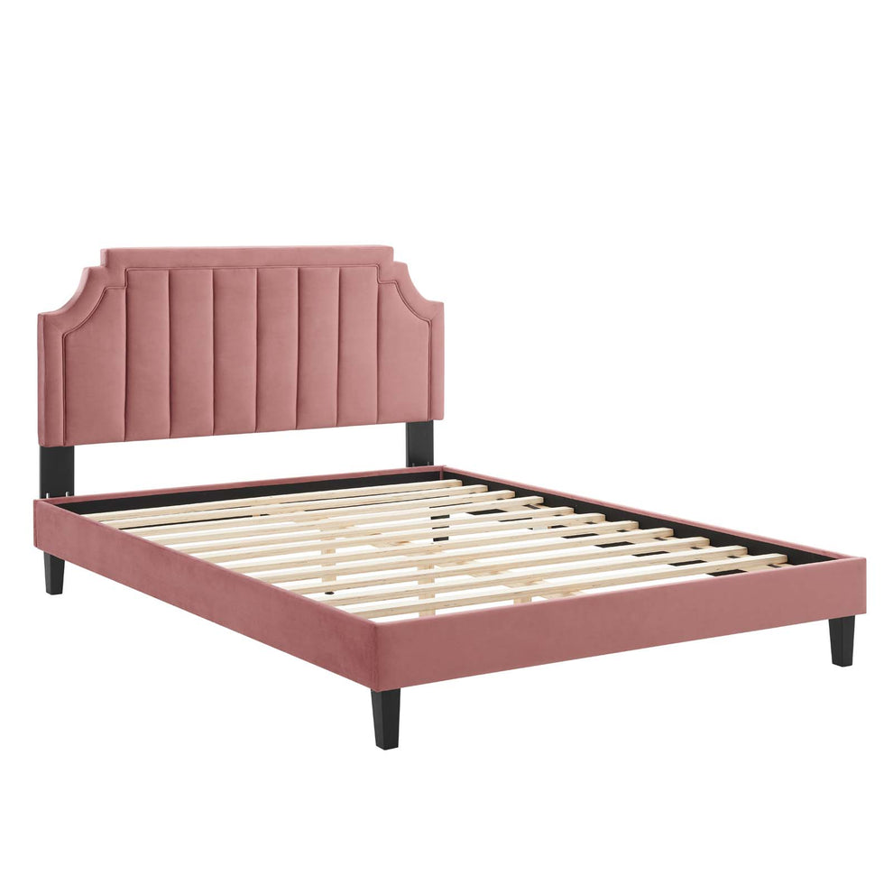 Modway Sienna Performance Velvet Queen Platform Bed - MOD-6714 | Beds | Modishstore - 10