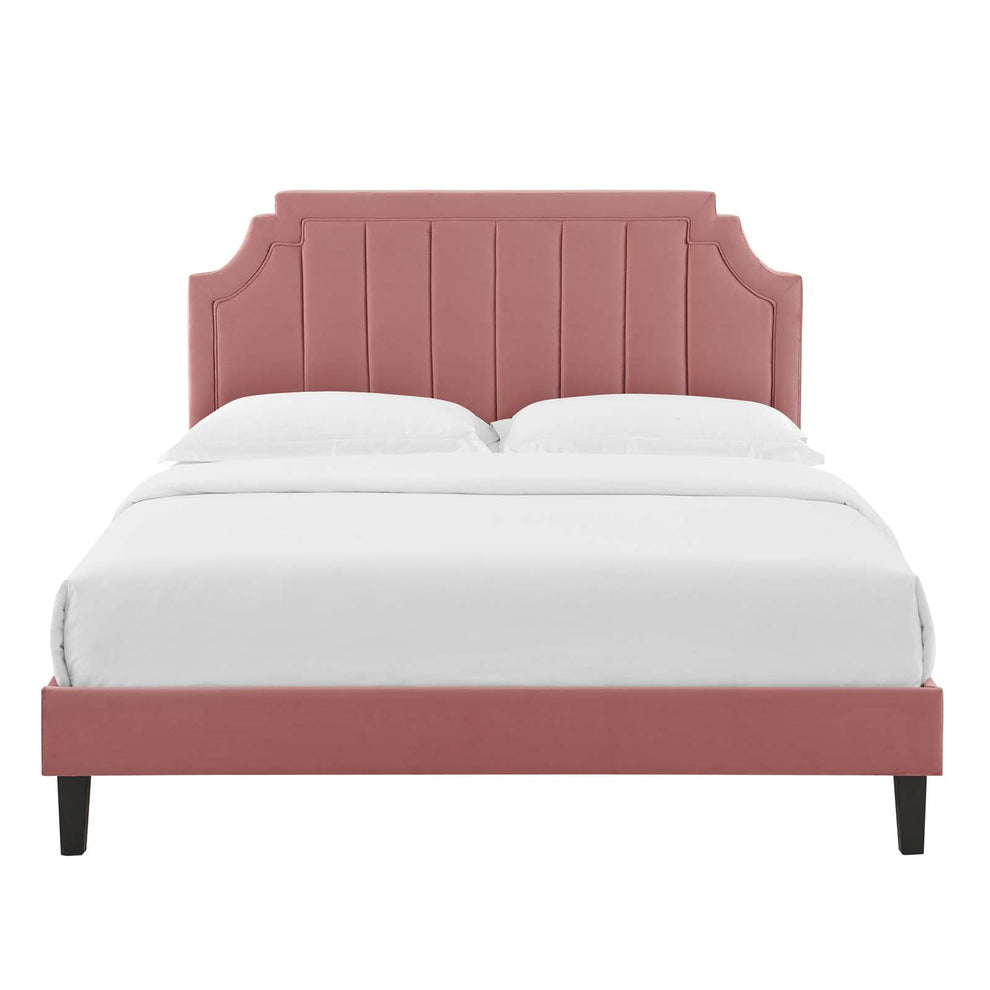 Modway Sienna Performance Velvet Queen Platform Bed - MOD-6714 | Beds | Modishstore - 13