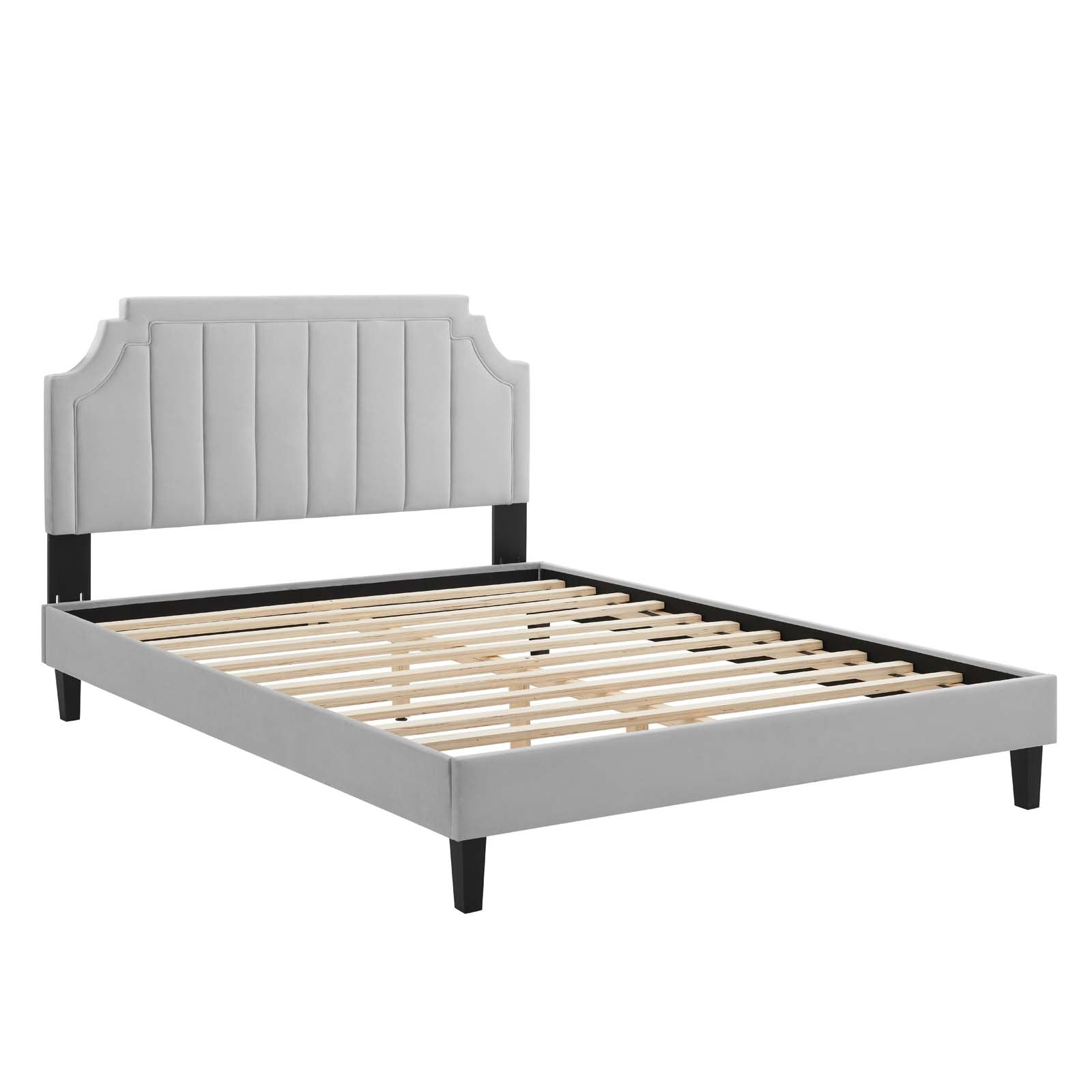 Modway Sienna Performance Velvet Queen Platform Bed | Beds | Modishstore-17