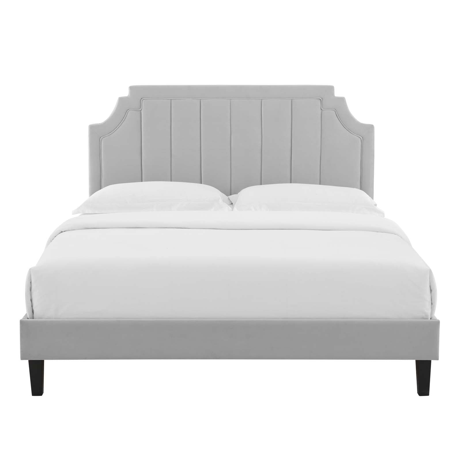 Modway Sienna Performance Velvet Queen Platform Bed | Beds | Modishstore-20