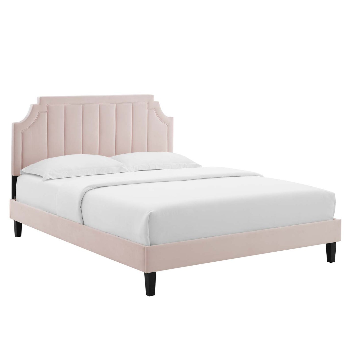 Modway Sienna Performance Velvet Queen Platform Bed | Beds | Modishstore-37