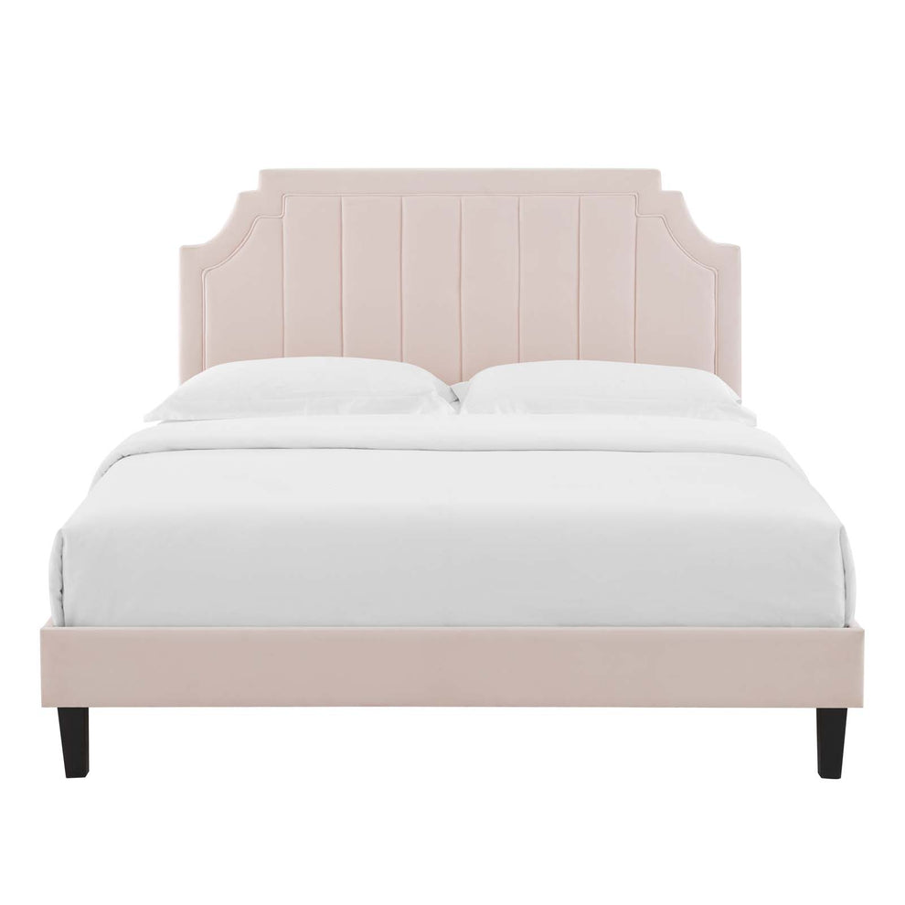 Modway Sienna Performance Velvet Queen Platform Bed - MOD-6714 | Beds | Modishstore - 41