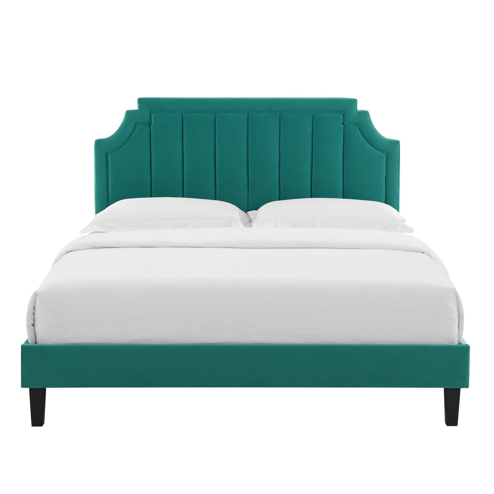 Modway Sienna Performance Velvet Queen Platform Bed - MOD-6714 | Beds | Modishstore - 48