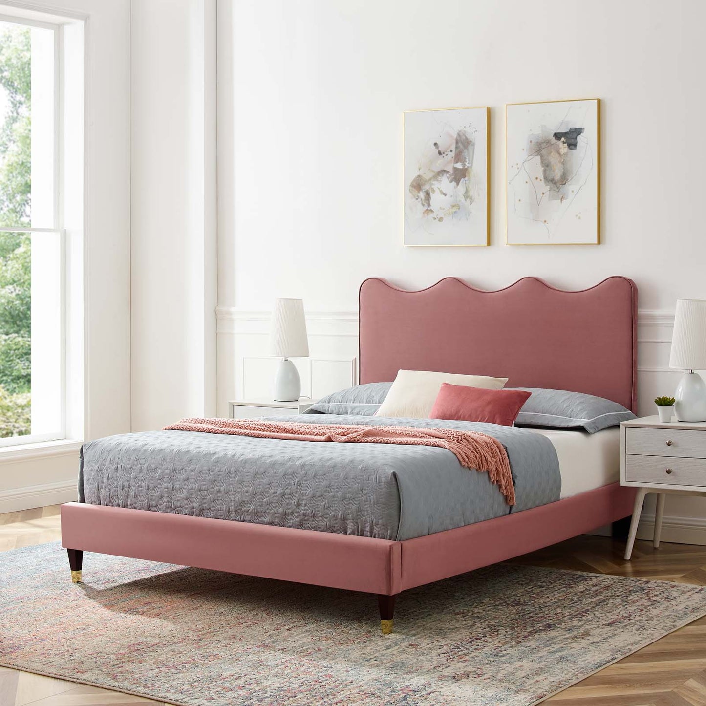 Current Performance Velvet Twin Platform Bed By Modway - MOD-6728 | Beds | Modishstore - 15