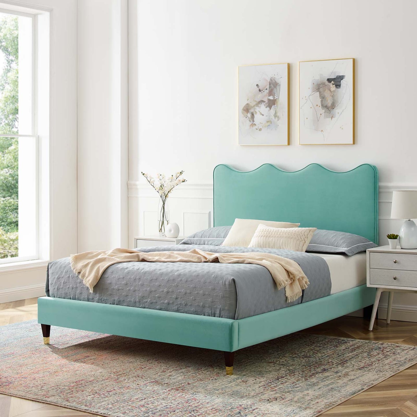 Current Performance Velvet Twin Platform Bed By Modway - MOD-6728 | Beds | Modishstore - 37