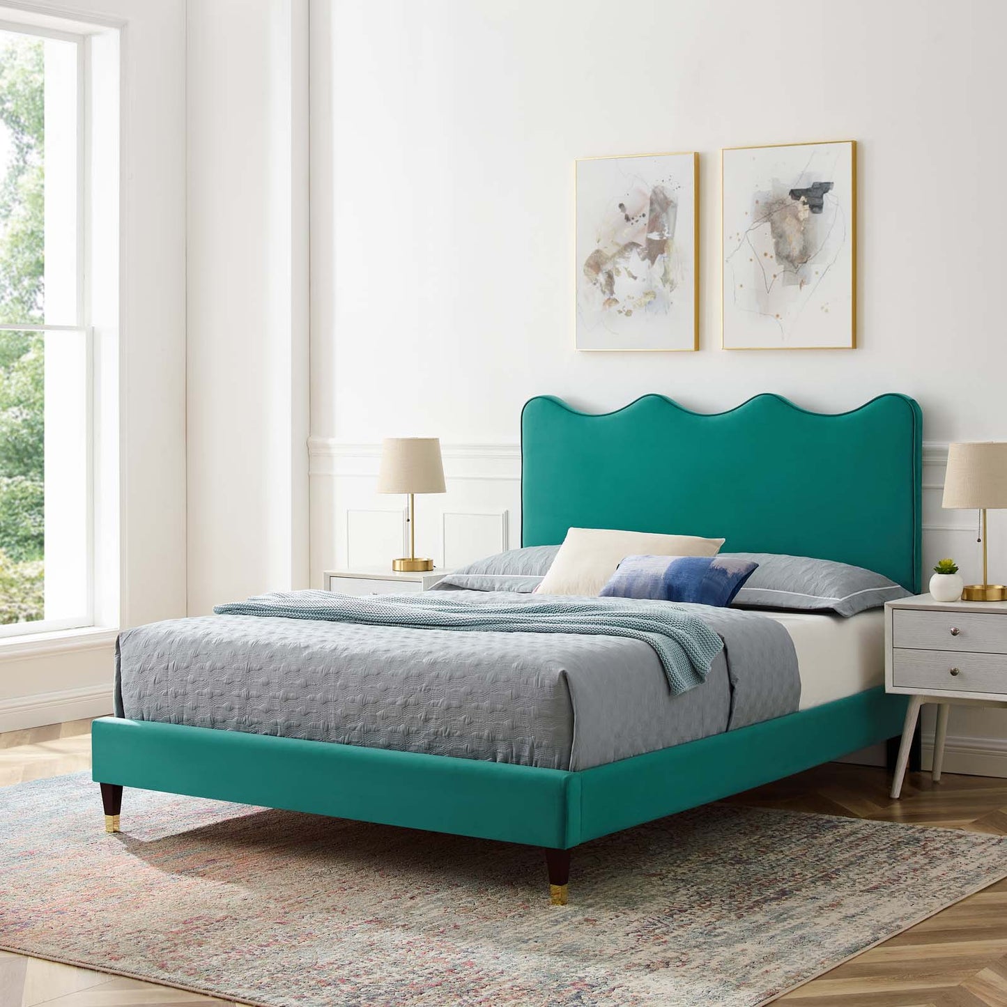 Current Performance Velvet Twin Platform Bed By Modway - MOD-6728 | Beds | Modishstore - 70