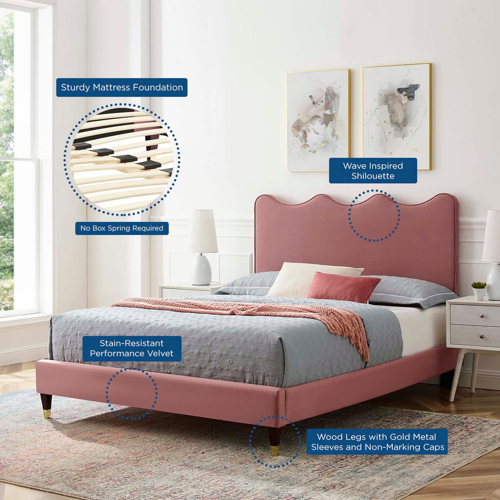 Current Performance Velvet Full Platform Bed By Modway - MOD-6731 | Beds | Modishstore - 14