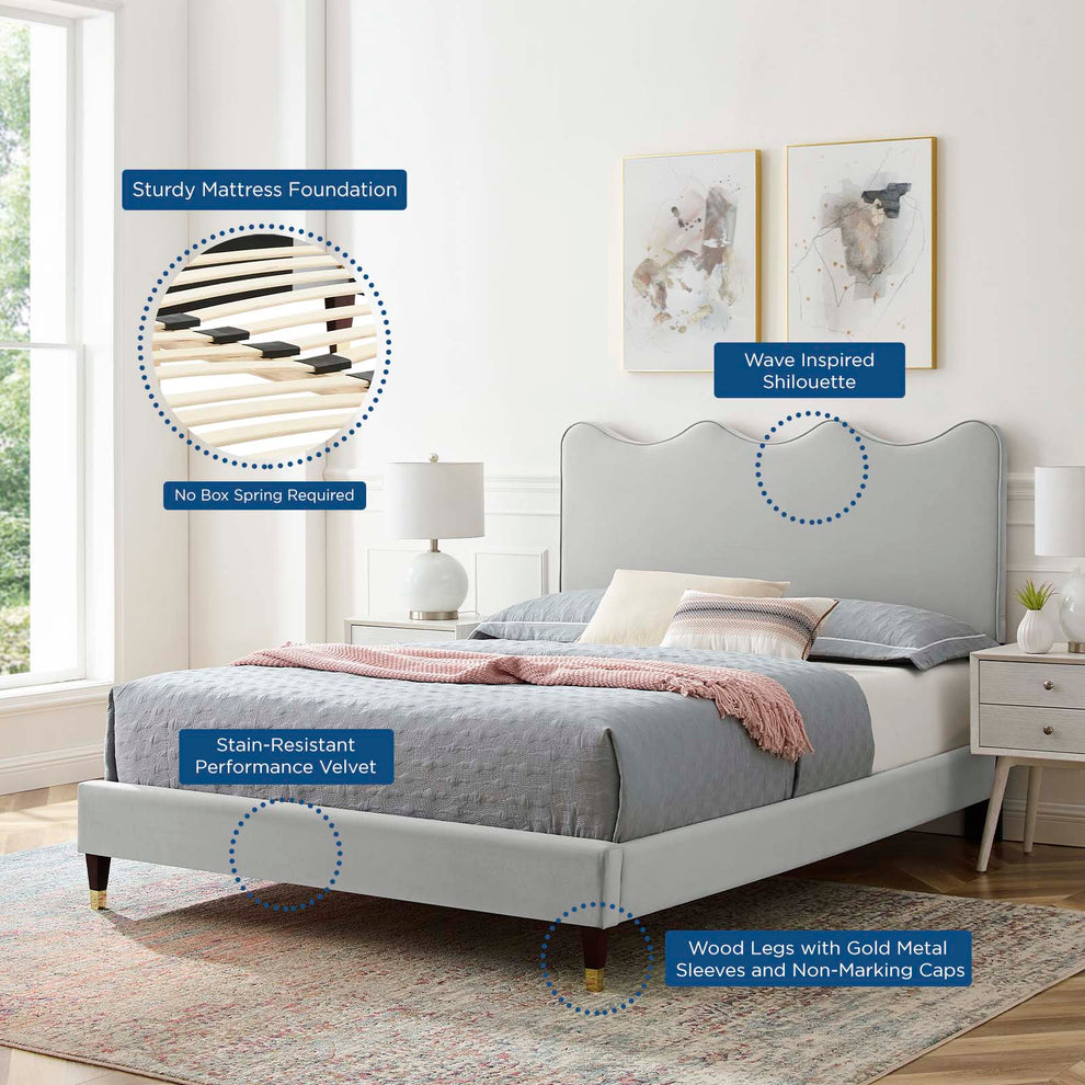 Current Performance Velvet Full Platform Bed By Modway - MOD-6731 | Beds | Modishstore - 25