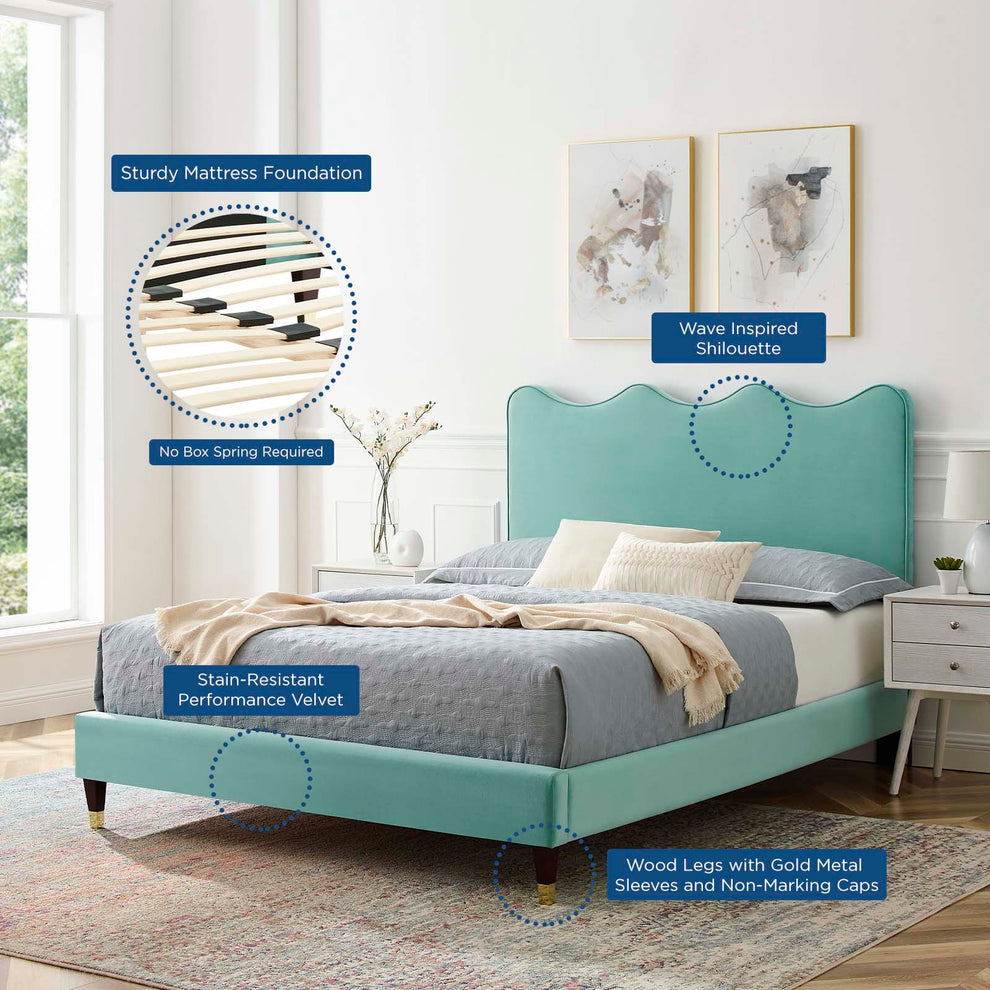 Current Performance Velvet Full Platform Bed By Modway - MOD-6731 | Beds | Modishstore - 36