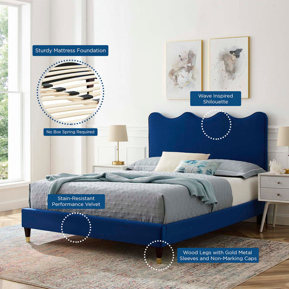 Current Performance Velvet Full Platform Bed By Modway - MOD-6731 | Beds | Modishstore - 47