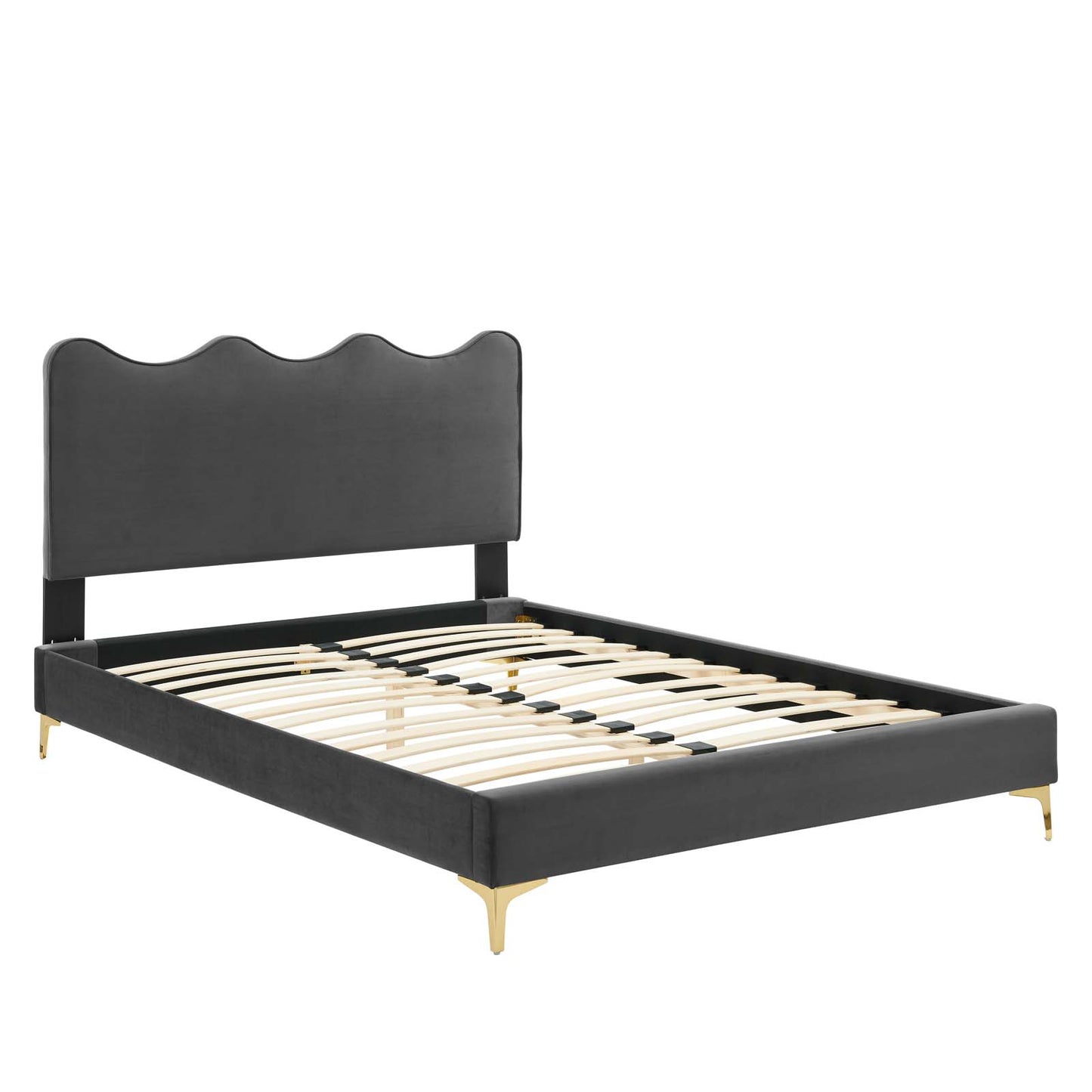 Current Performance Velvet Queen Platform Bed By Modway - MOD-6733 | Beds | Modishstore - 6