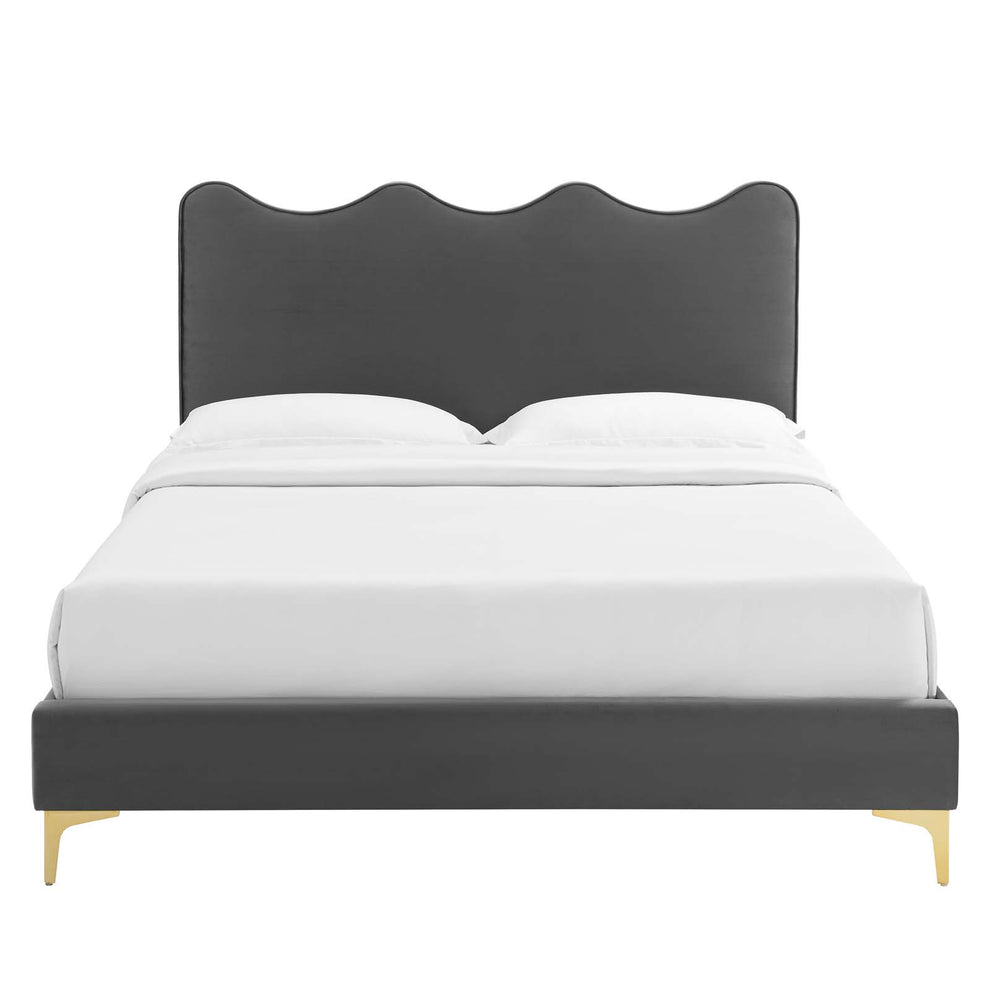 Current Performance Velvet Queen Platform Bed By Modway - MOD-6733 | Beds | Modishstore - 8
