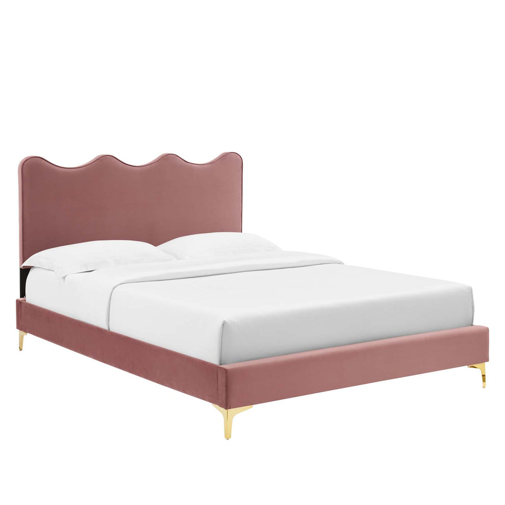 Current Performance Velvet Queen Platform Bed By Modway - MOD-6733 | Beds | Modishstore - 12