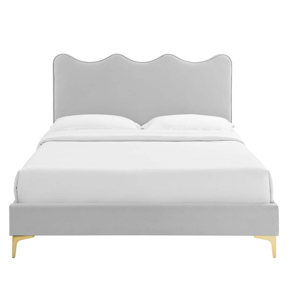 Current Performance Velvet Queen Platform Bed By Modway - MOD-6733 | Beds | Modishstore - 30