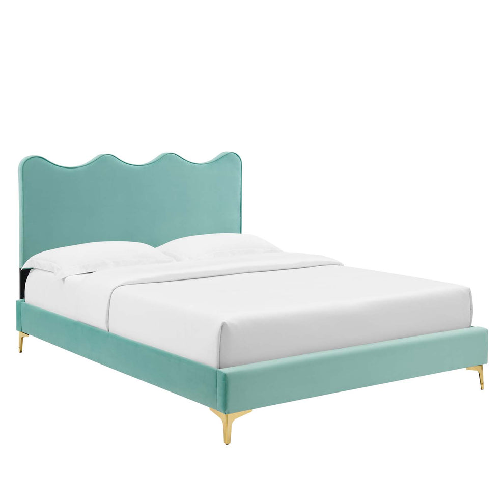 Current Performance Velvet Queen Platform Bed By Modway - MOD-6733 | Beds | Modishstore - 34