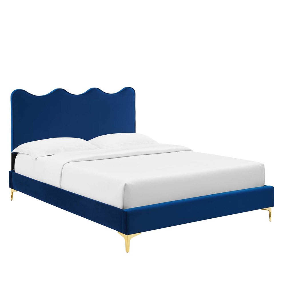 Current Performance Velvet Queen Platform Bed By Modway - MOD-6733 | Beds | Modishstore - 45