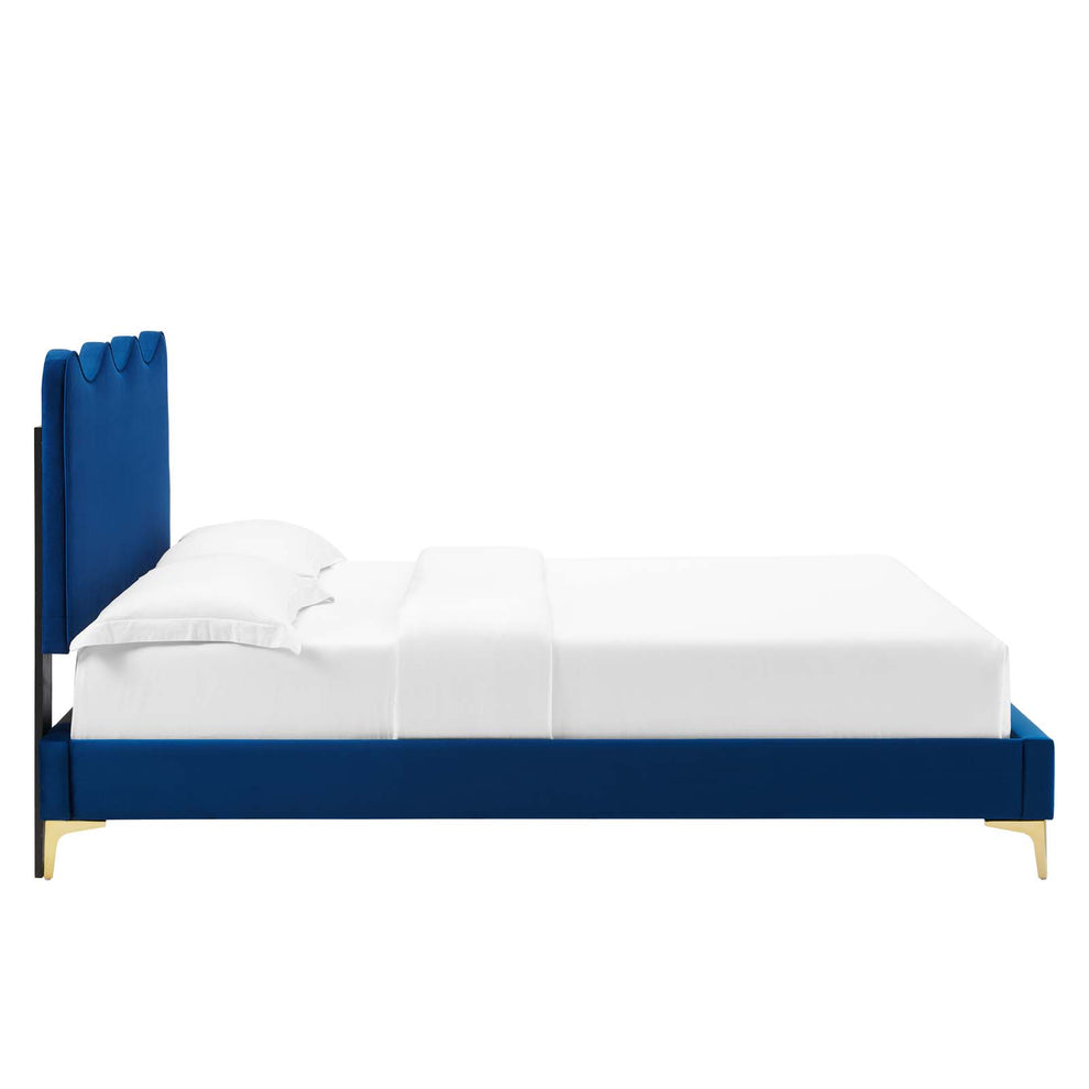 Current Performance Velvet Queen Platform Bed By Modway - MOD-6733 | Beds | Modishstore - 49