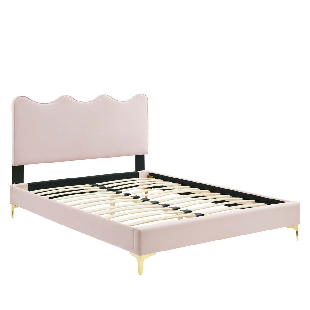 Current Performance Velvet Queen Platform Bed By Modway - MOD-6733 | Beds | Modishstore - 60
