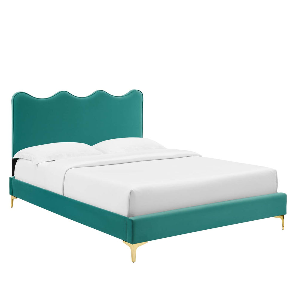 Current Performance Velvet Queen Platform Bed By Modway - MOD-6733 | Beds | Modishstore - 67