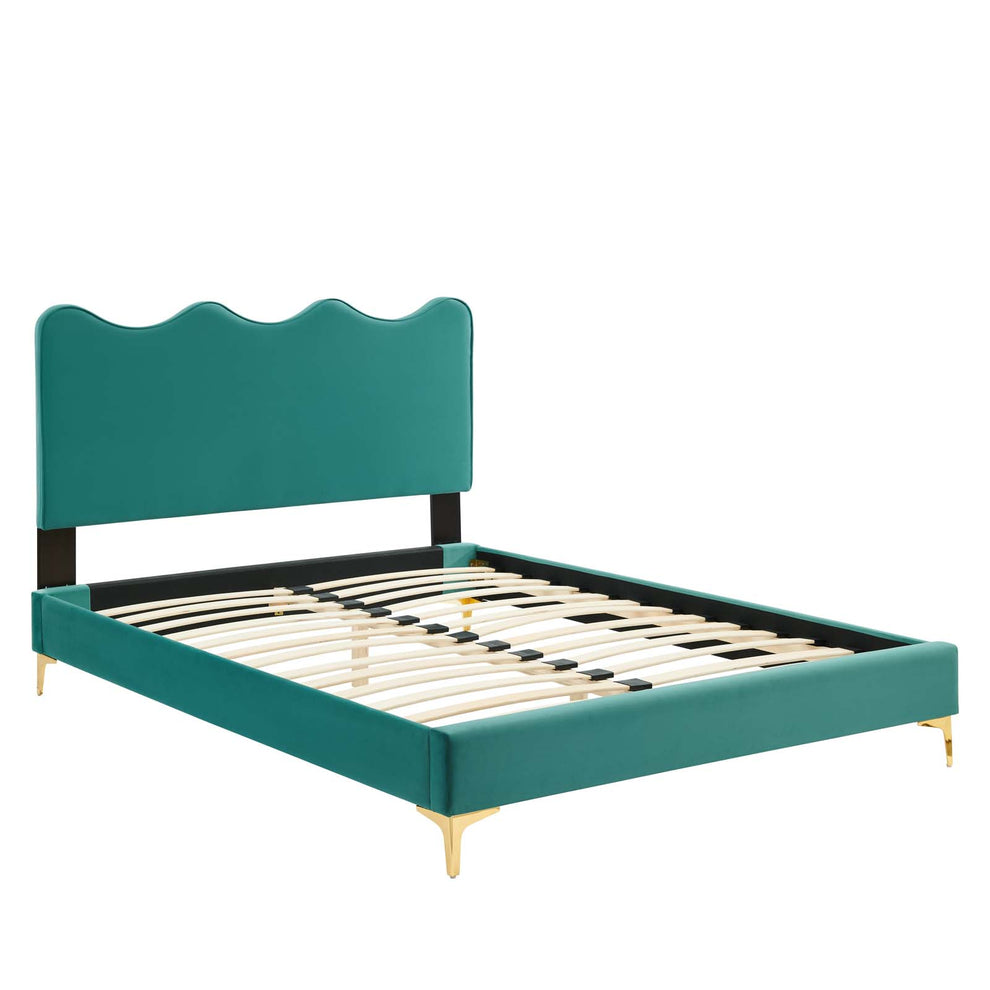 Current Performance Velvet Queen Platform Bed By Modway - MOD-6733 | Beds | Modishstore - 71