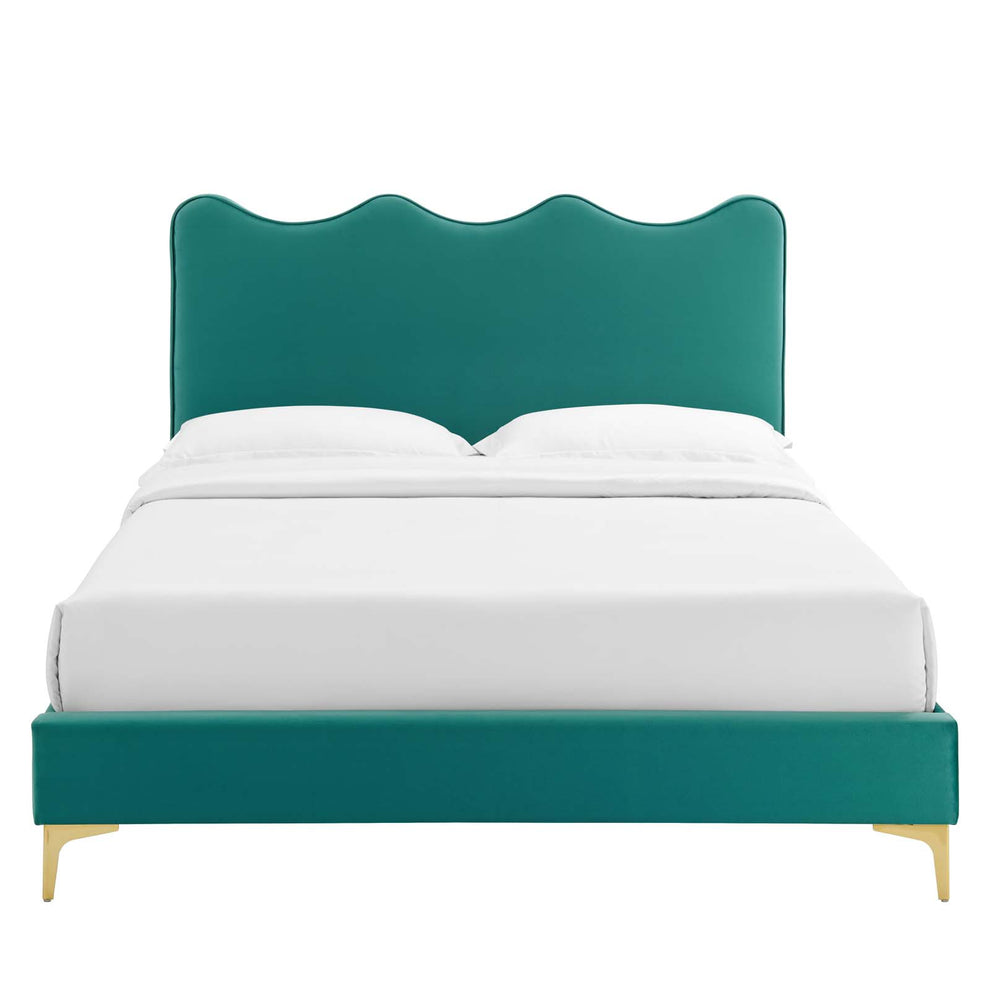 Current Performance Velvet Queen Platform Bed By Modway - MOD-6733 | Beds | Modishstore - 73