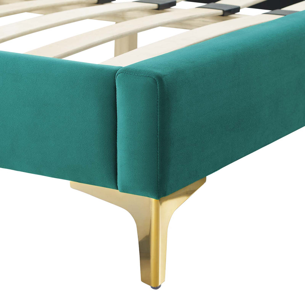 Current Performance Velvet Queen Platform Bed By Modway - MOD-6733 | Beds | Modishstore - 74