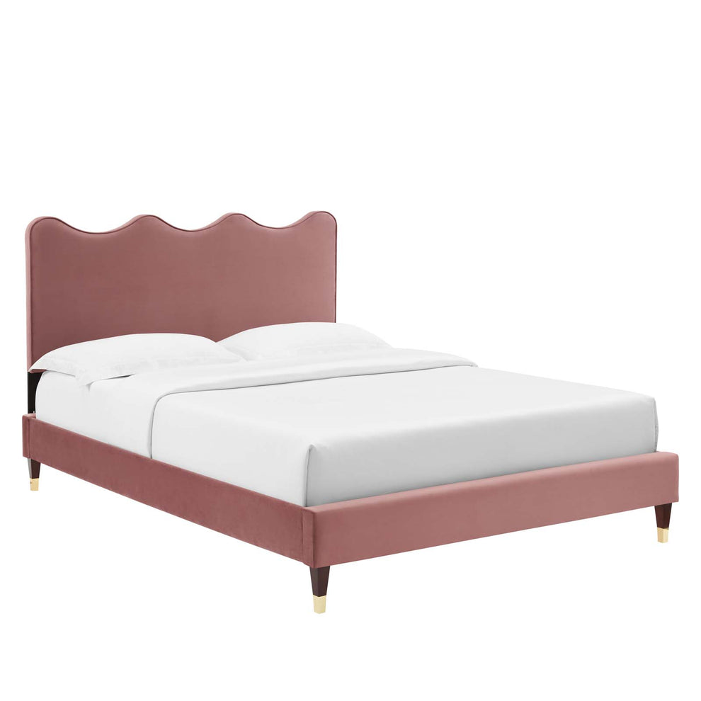 Current Performance Velvet Queen Platform Bed By Modway - MOD-6734 | Beds | Modishstore - 12