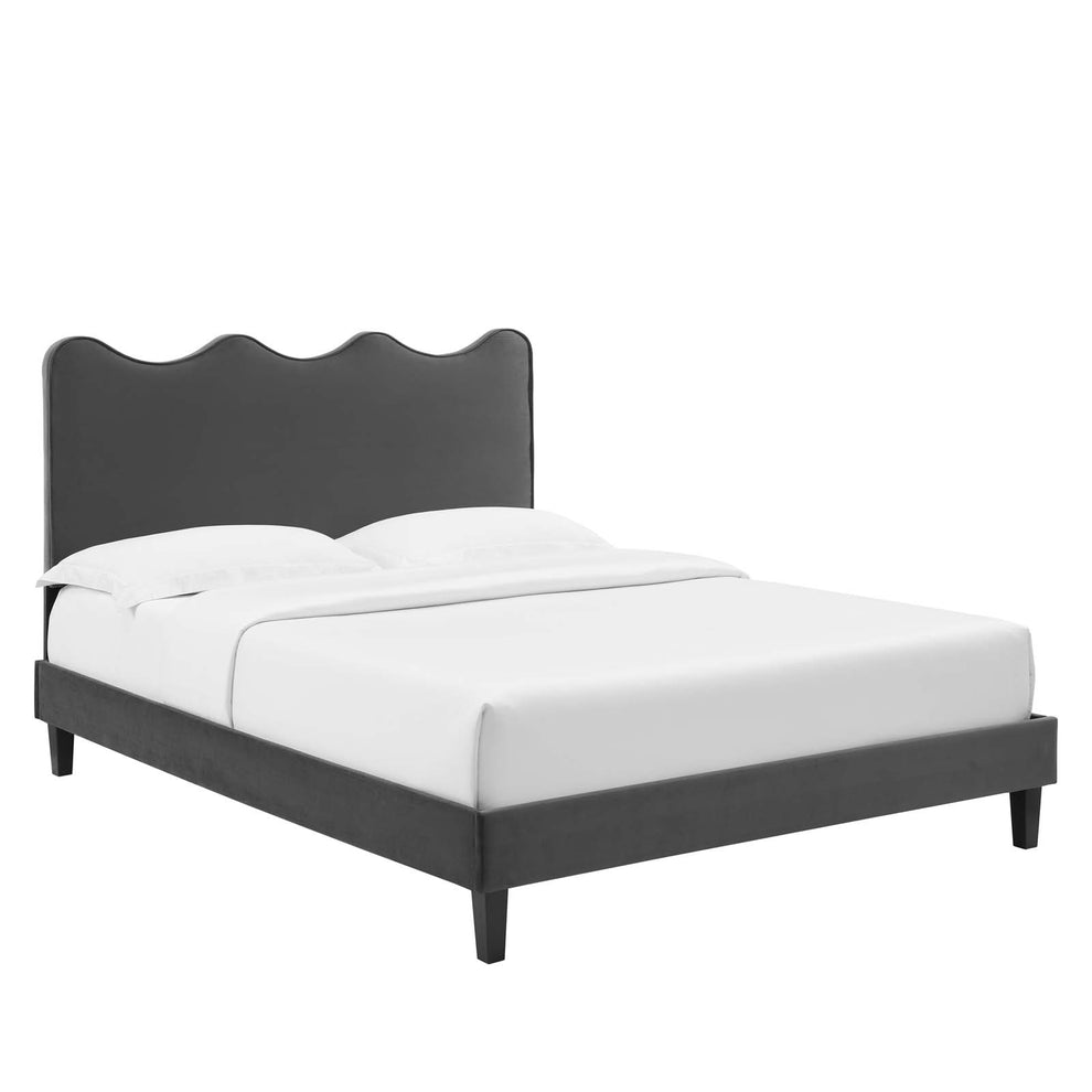Current Performance Velvet Queen Platform Bed By Modway - Mod-6735 | Beds | Modishstore - 2