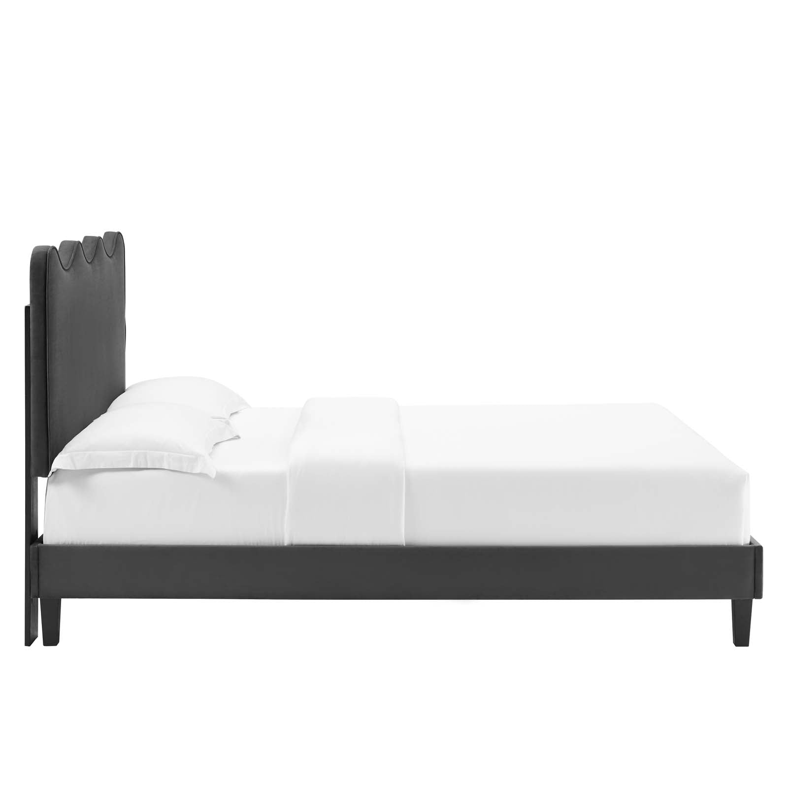 Current Performance Velvet Queen Platform Bed By Modway - Mod-6735 | Beds | Modishstore - 5
